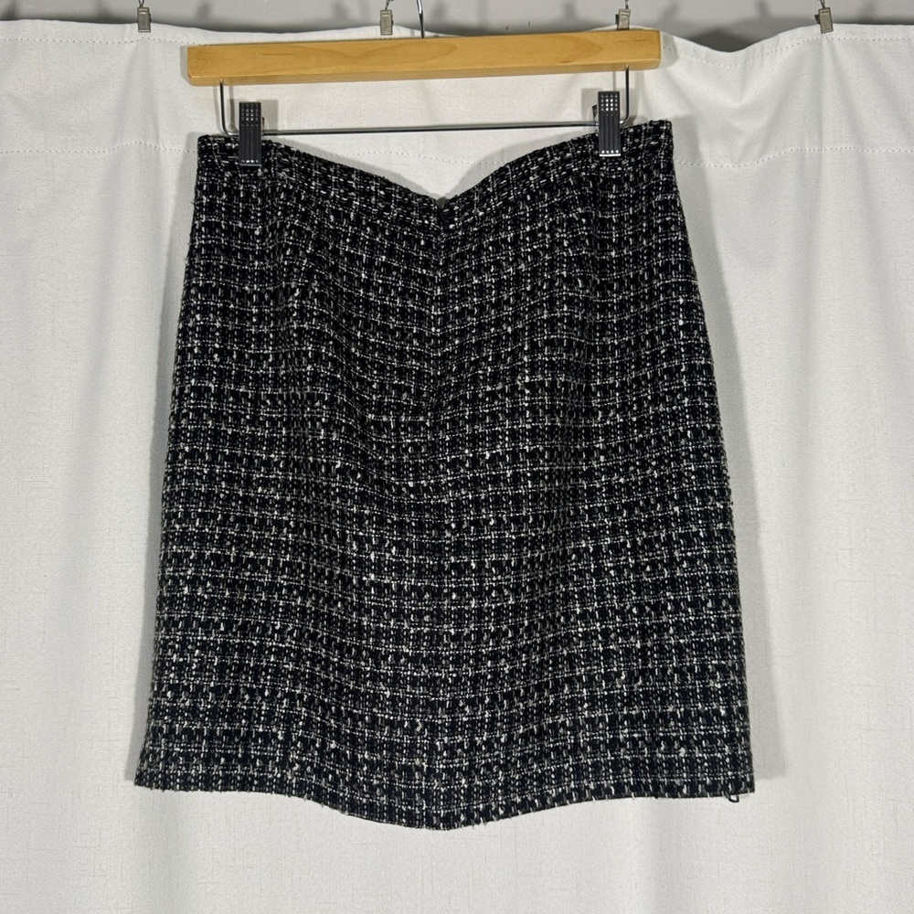 Laundry By Shelli Segal Black and White Tweed Skirt Suit Set - Picture 5 of 12